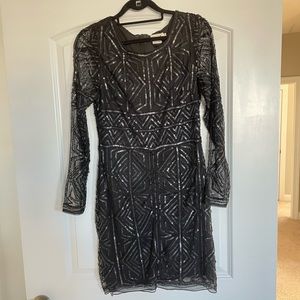 Black long sleeve sequin dress size medium